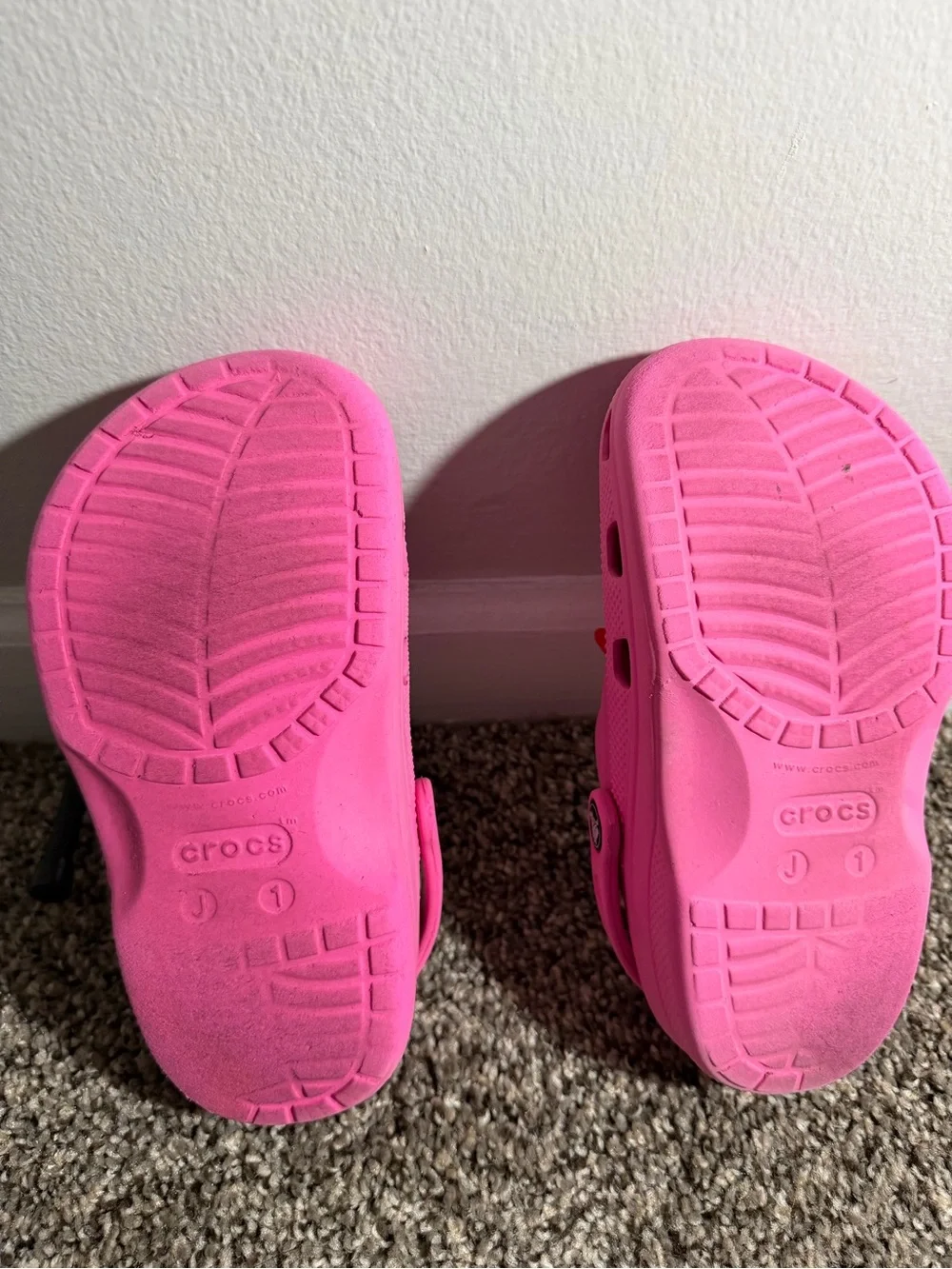 CROCS Kids' Classic Clog in Bright Pink with Jibbitz